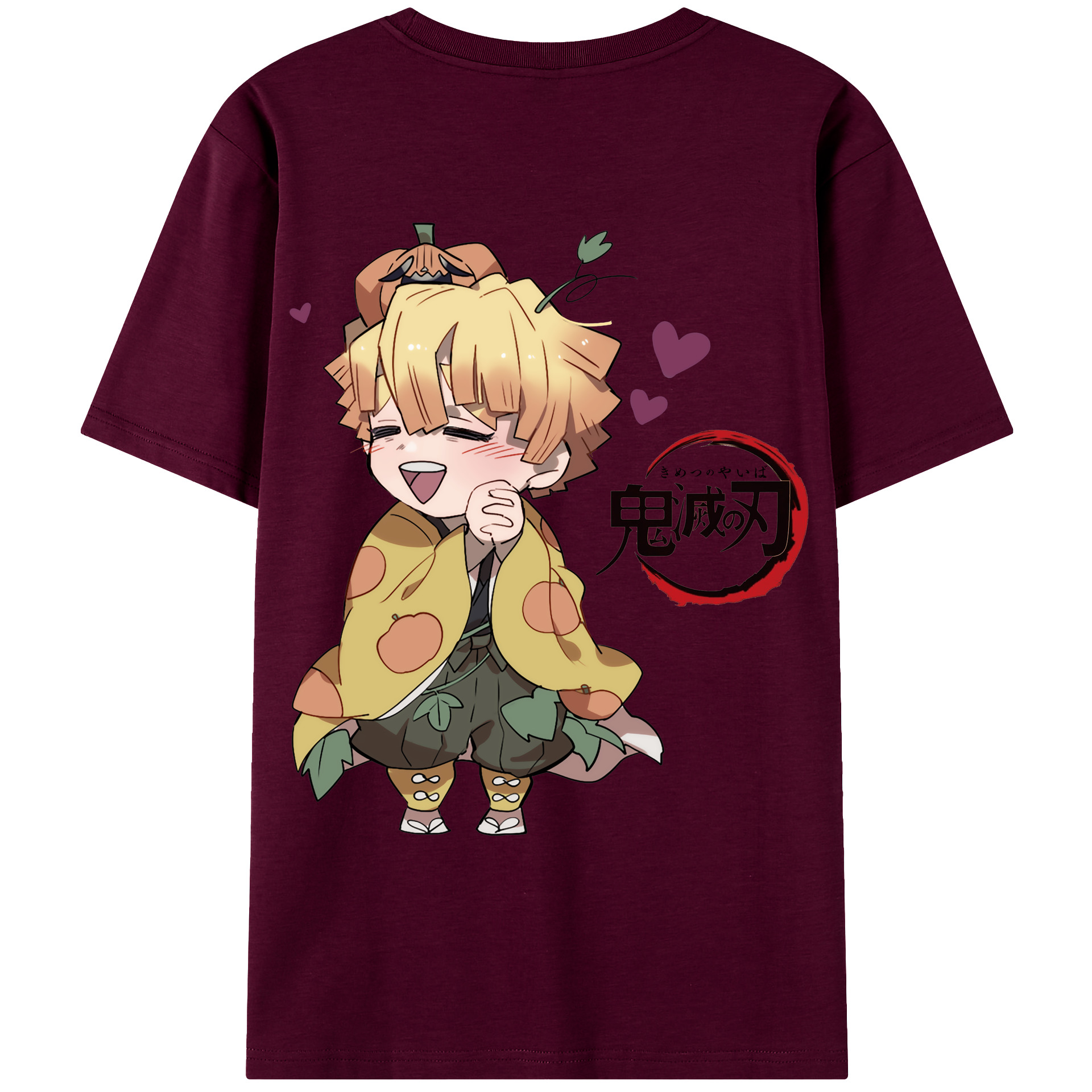 （画像用） 鬼滅の刃（きめつのやいば）我妻 善逸／あがつま ぜんいつ Agatsuma Zenitsu レディース半袖Tシャツ(バックプリント)